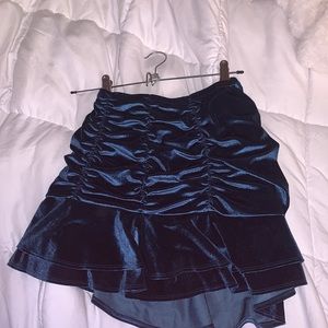 Royal Blue velvet skirt